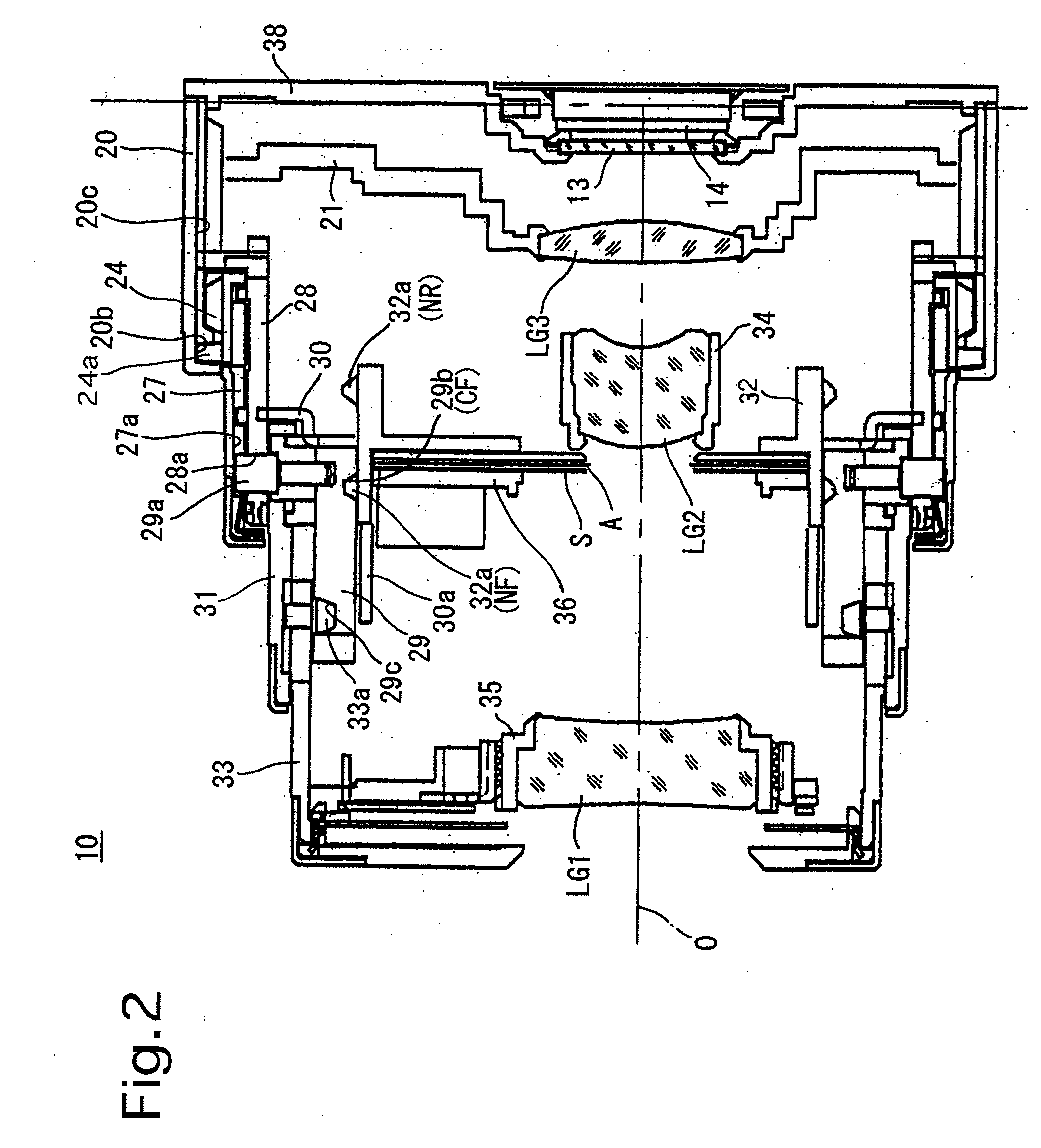 Cam mechanism of a retractable zoom lens