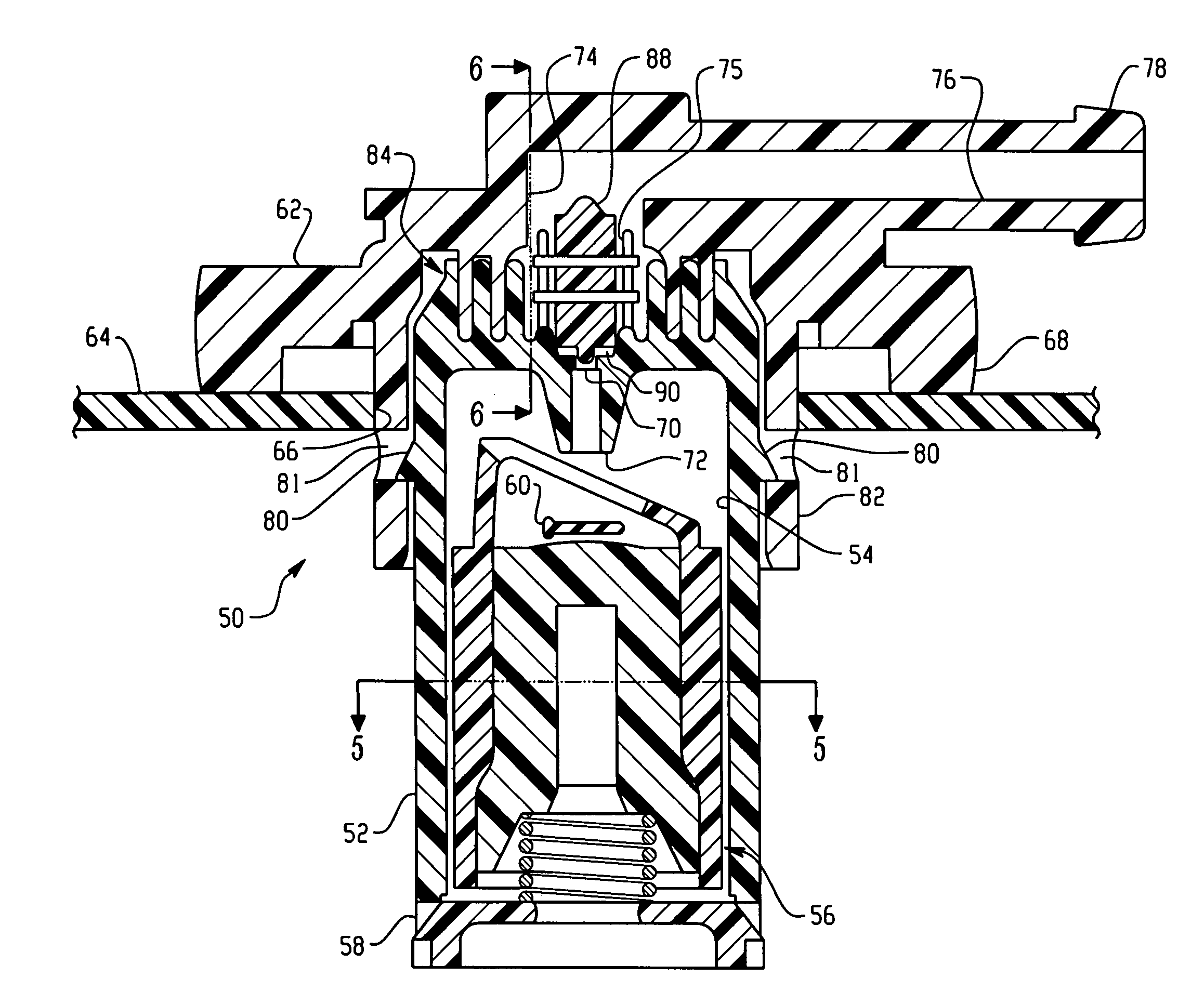 Fuel vapor vent valve and method of attaching same to a tank