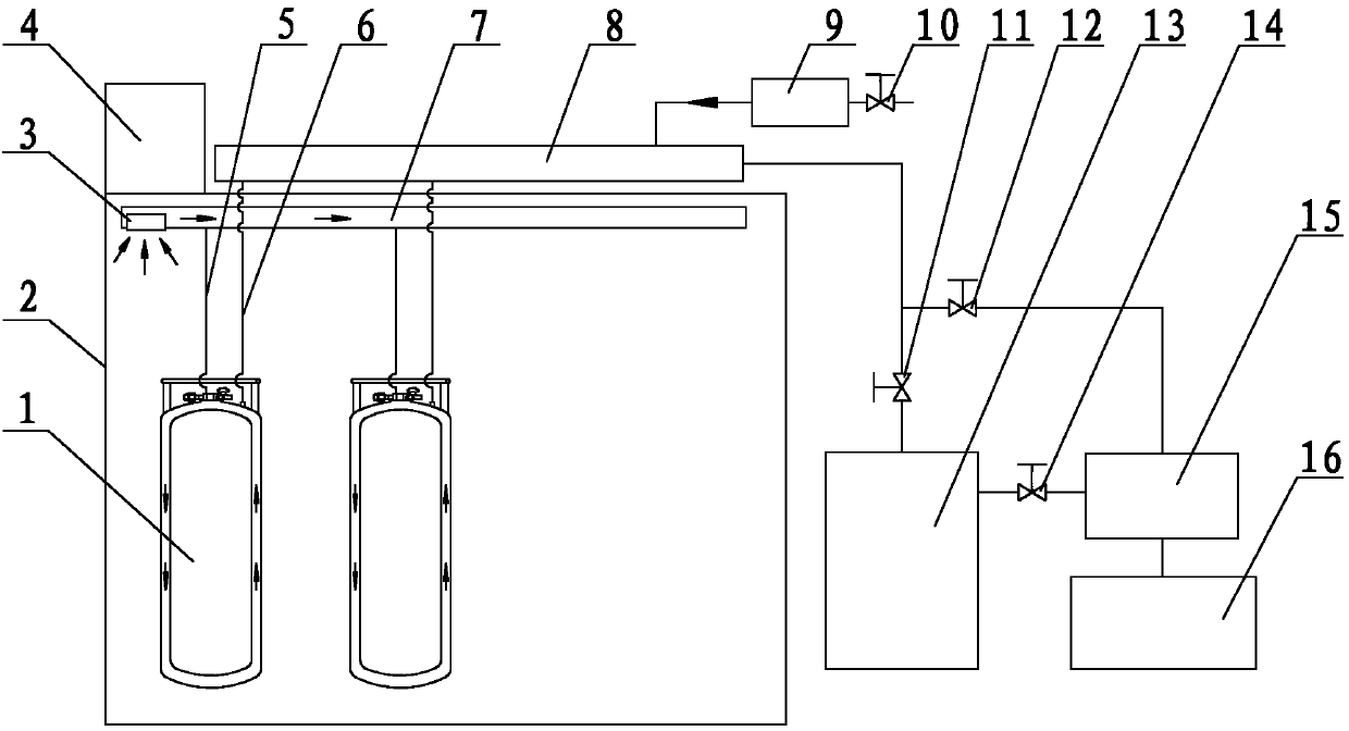 Vacuum pumping device for interlayer of cryogenic insulation cylinder