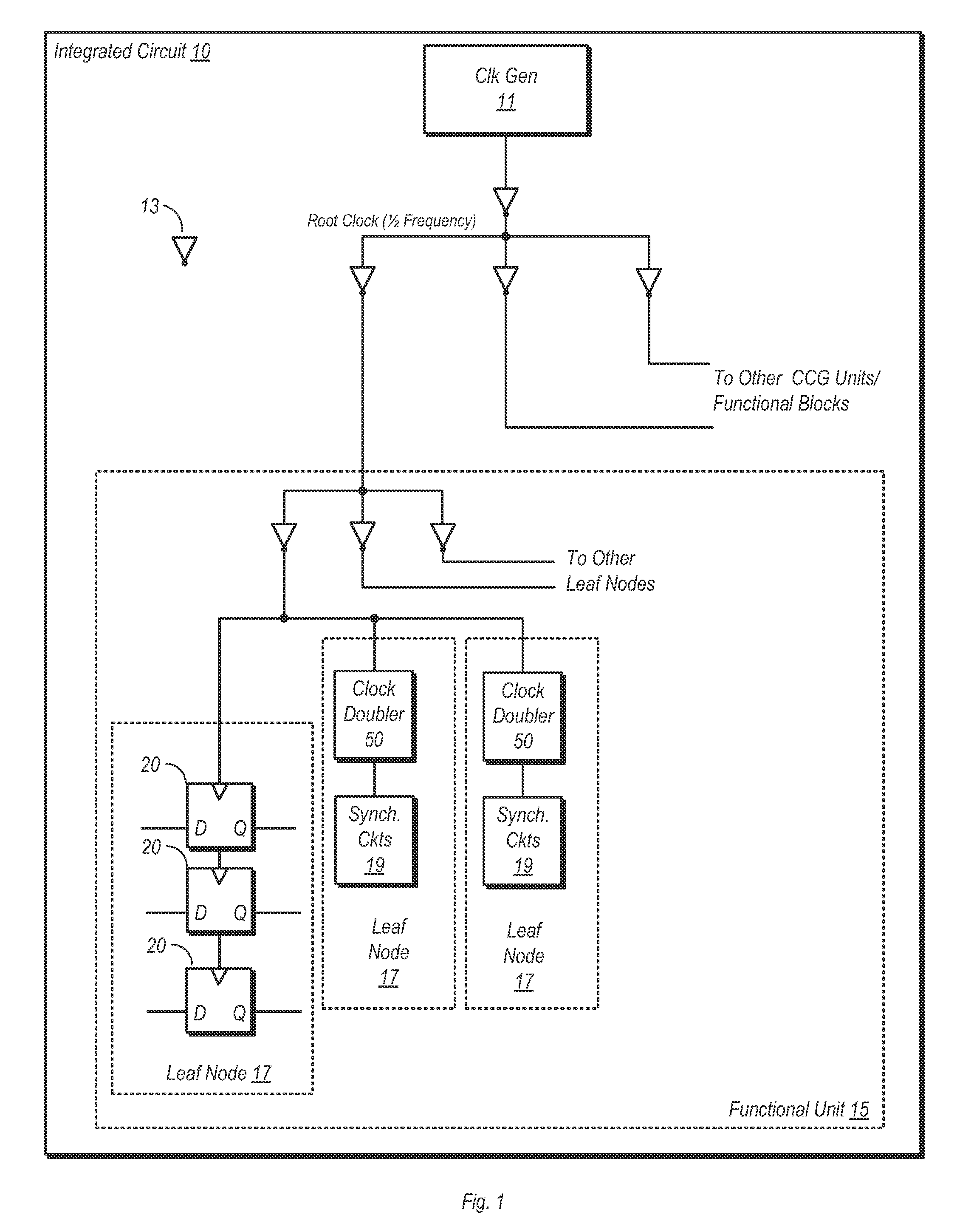 Reduced Frequency Clock Delivery with Local Recovery