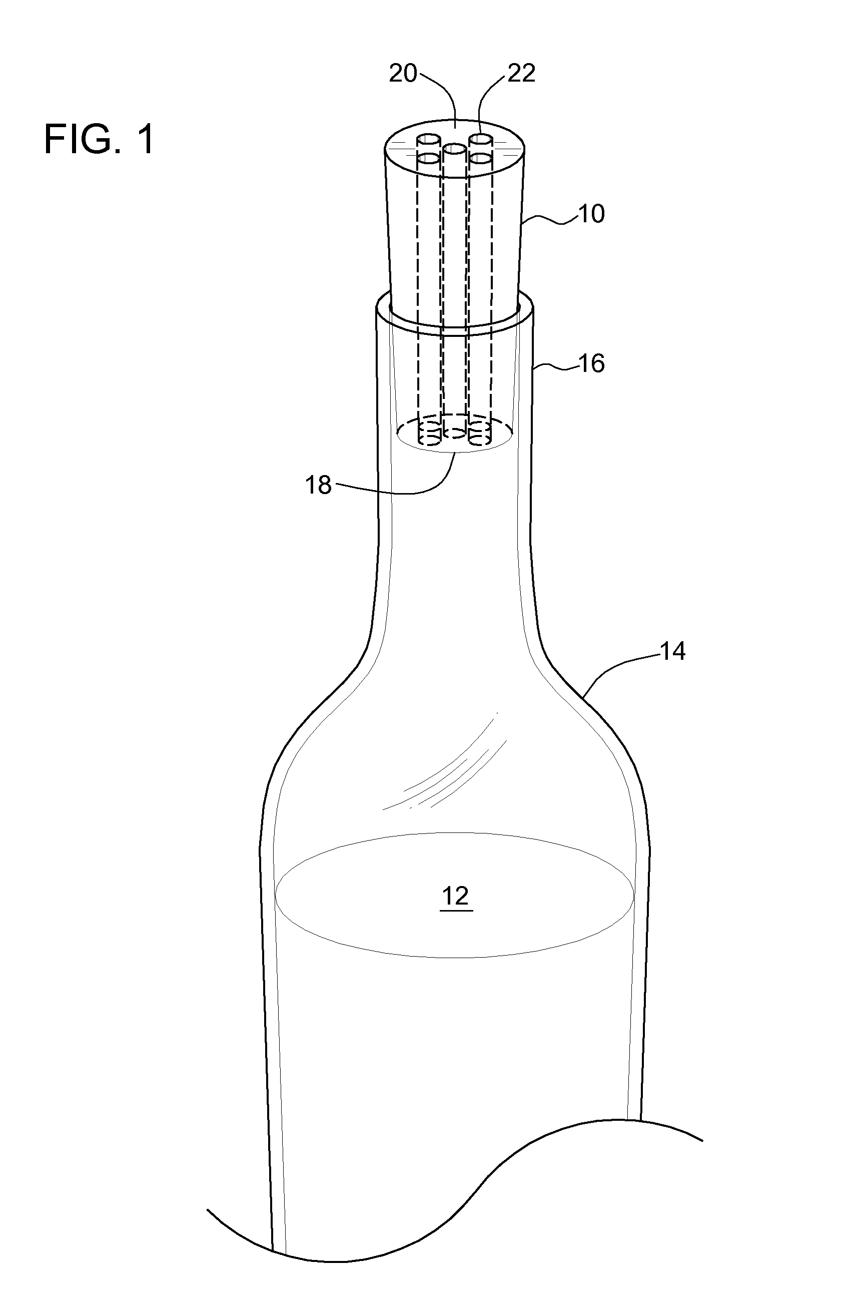 Multi stream wine aerating device