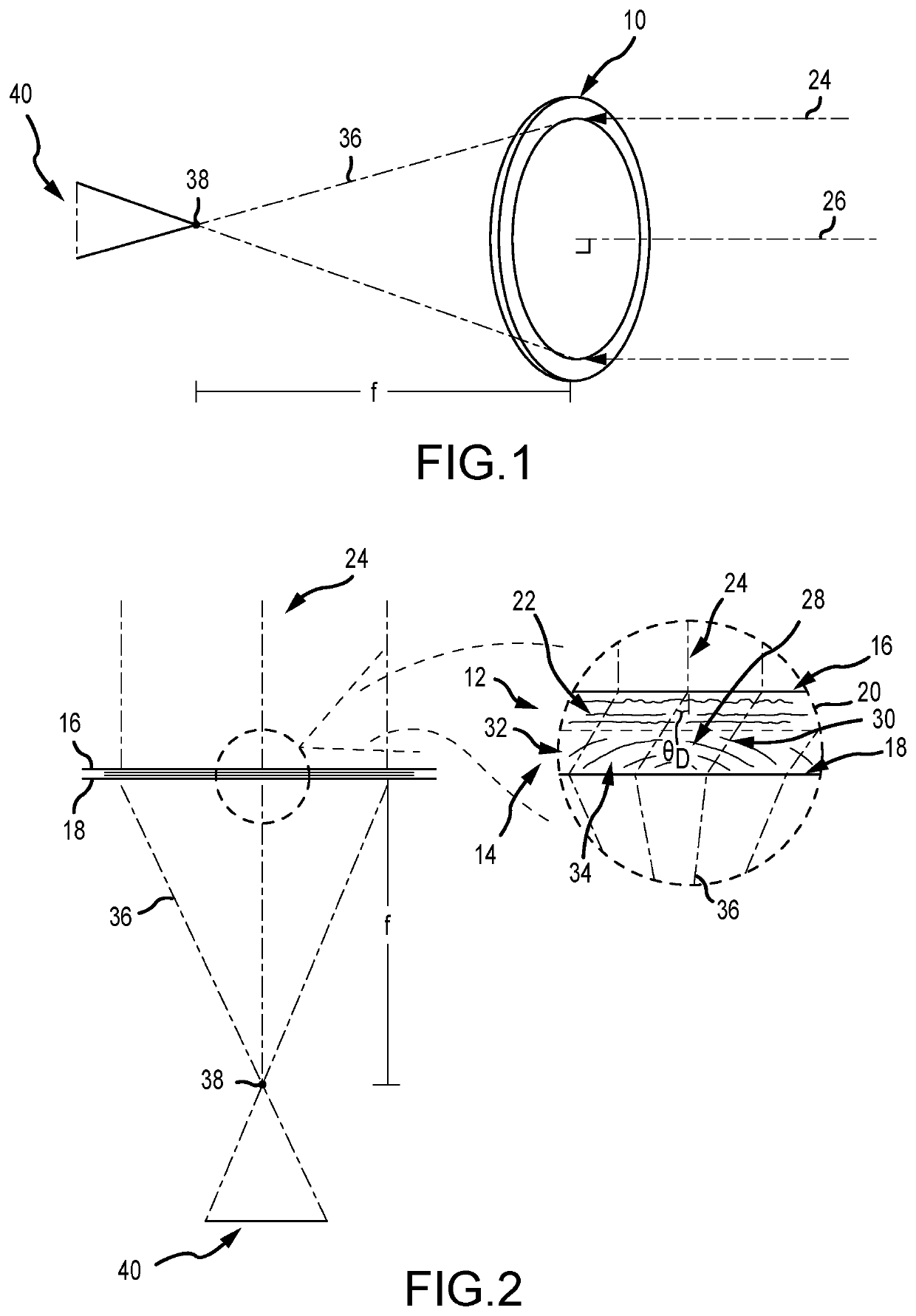 Volume holographic optical elements for imaging with reduced aberrations