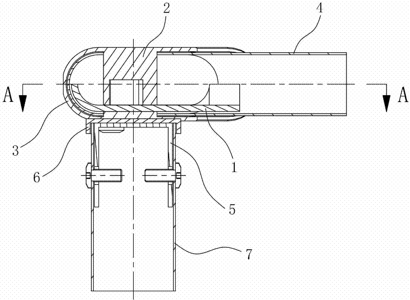 Face pipe connecting component