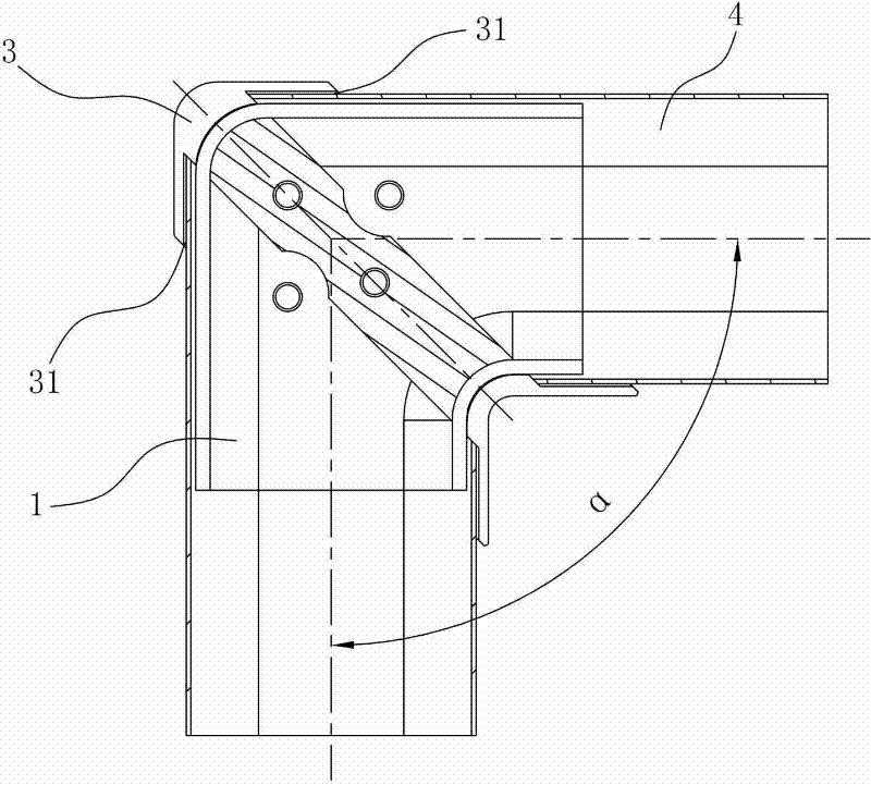 Face pipe connecting component