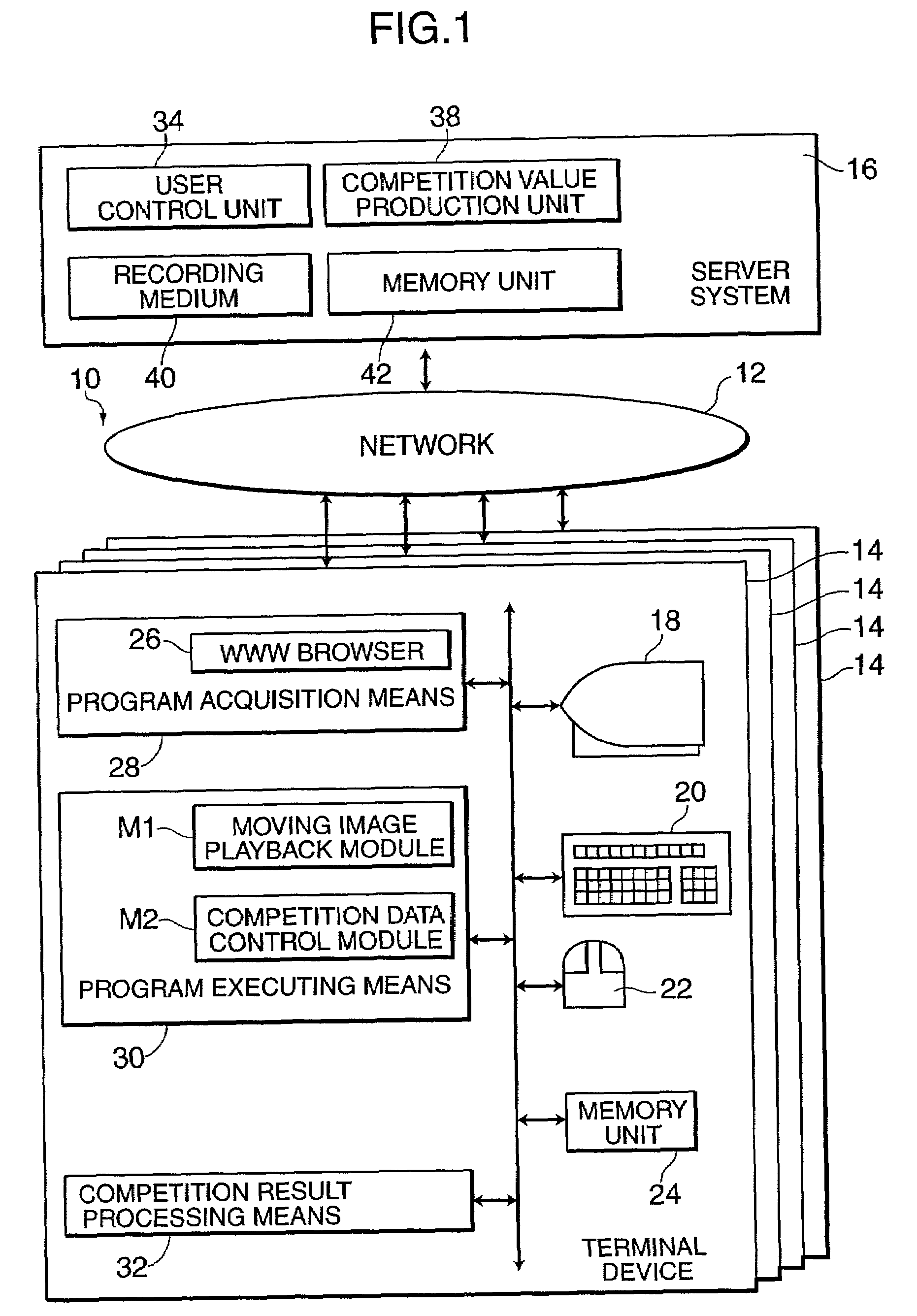 Baseball game program, computer-readable recording medium, and method suited for use with personal computers