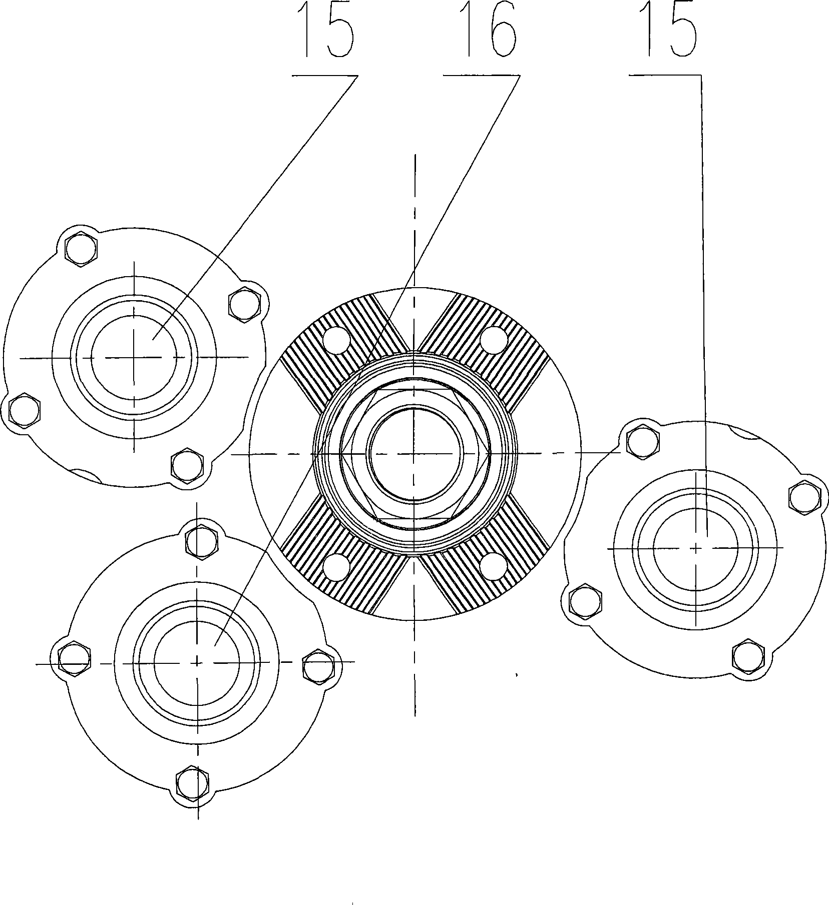 Automobile speed variator with main-sub case sub shaft of antisymmetric arrangement