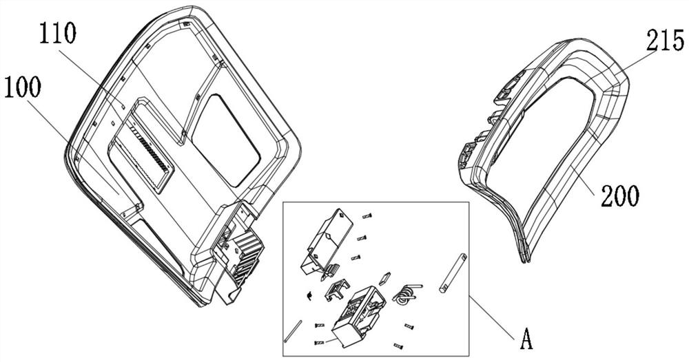 Double-back-waist height adjusting structure