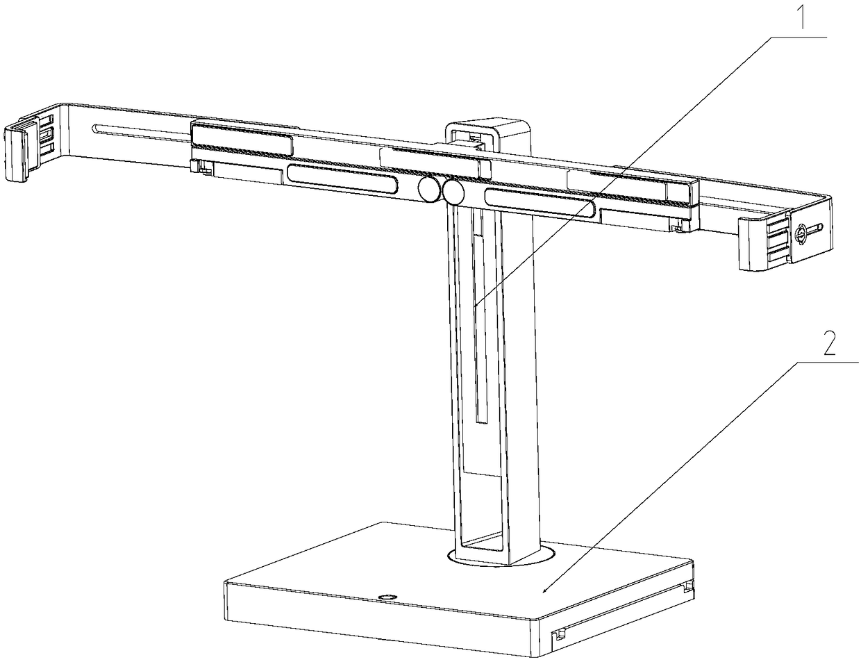 Slidable display screen base