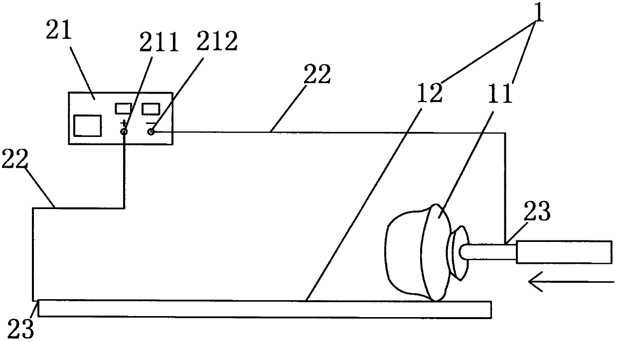 A dust-free polishing device for metal products