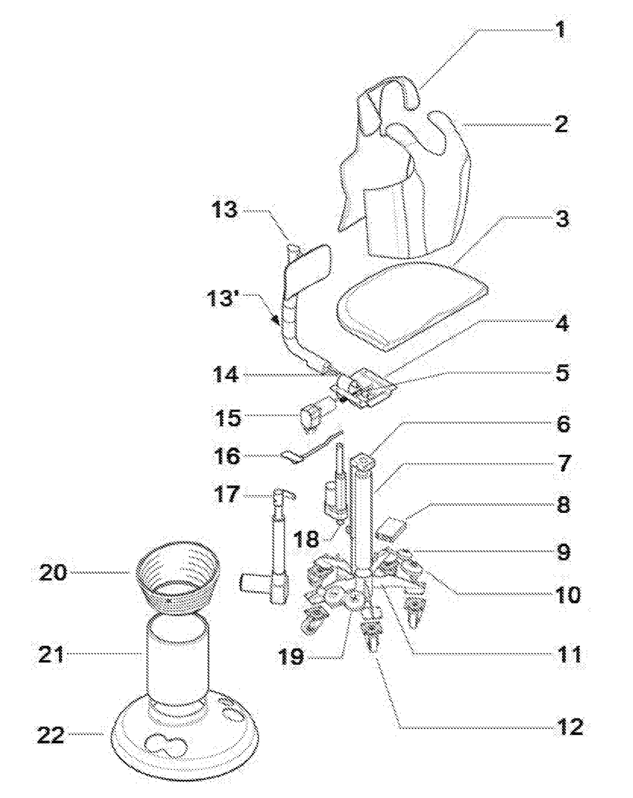 Body support device for surgery