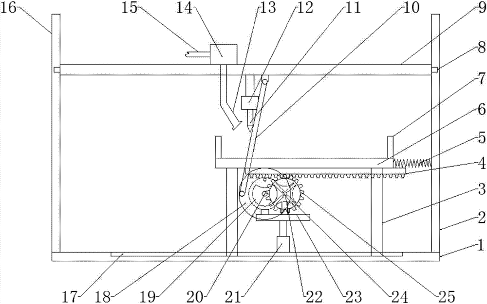 Equal-distance and efficient hole drilling device for building wood