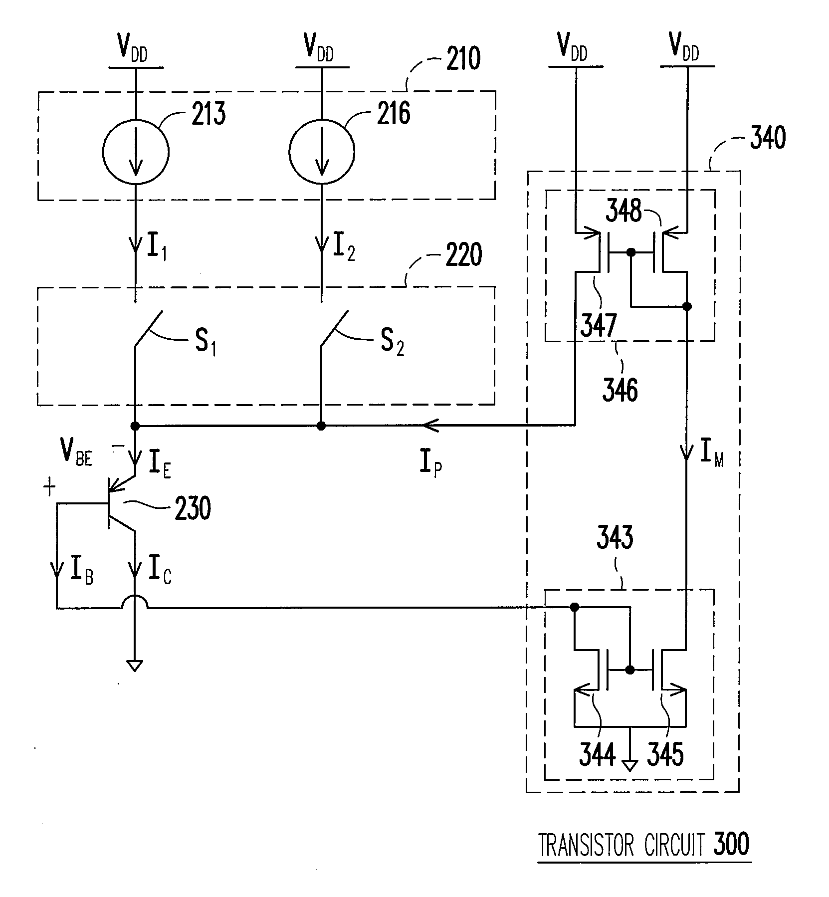 Transistor circuit capable of eliminating influence of component parameter and temperature sensing apparatus using the same