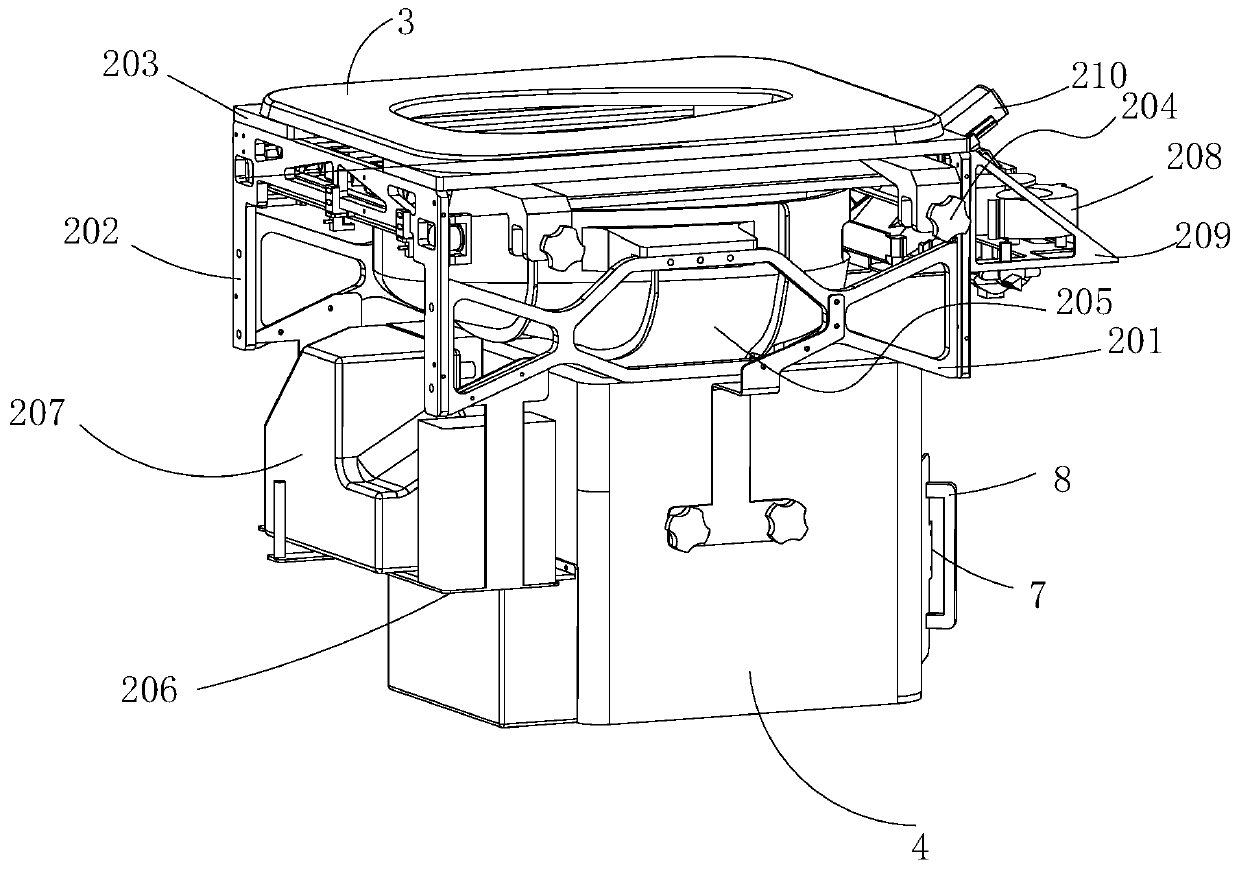 Auxiliary excretion device of barrier-free wheelchair