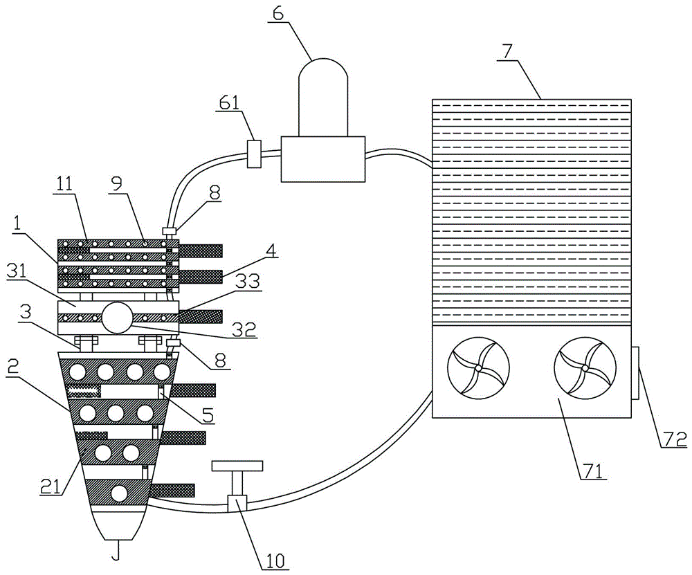 A circulation pressurized lower limb traction belt with cold compress function