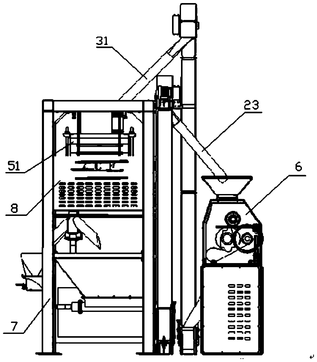 A small automatic feeding high square flat sieve flour machine