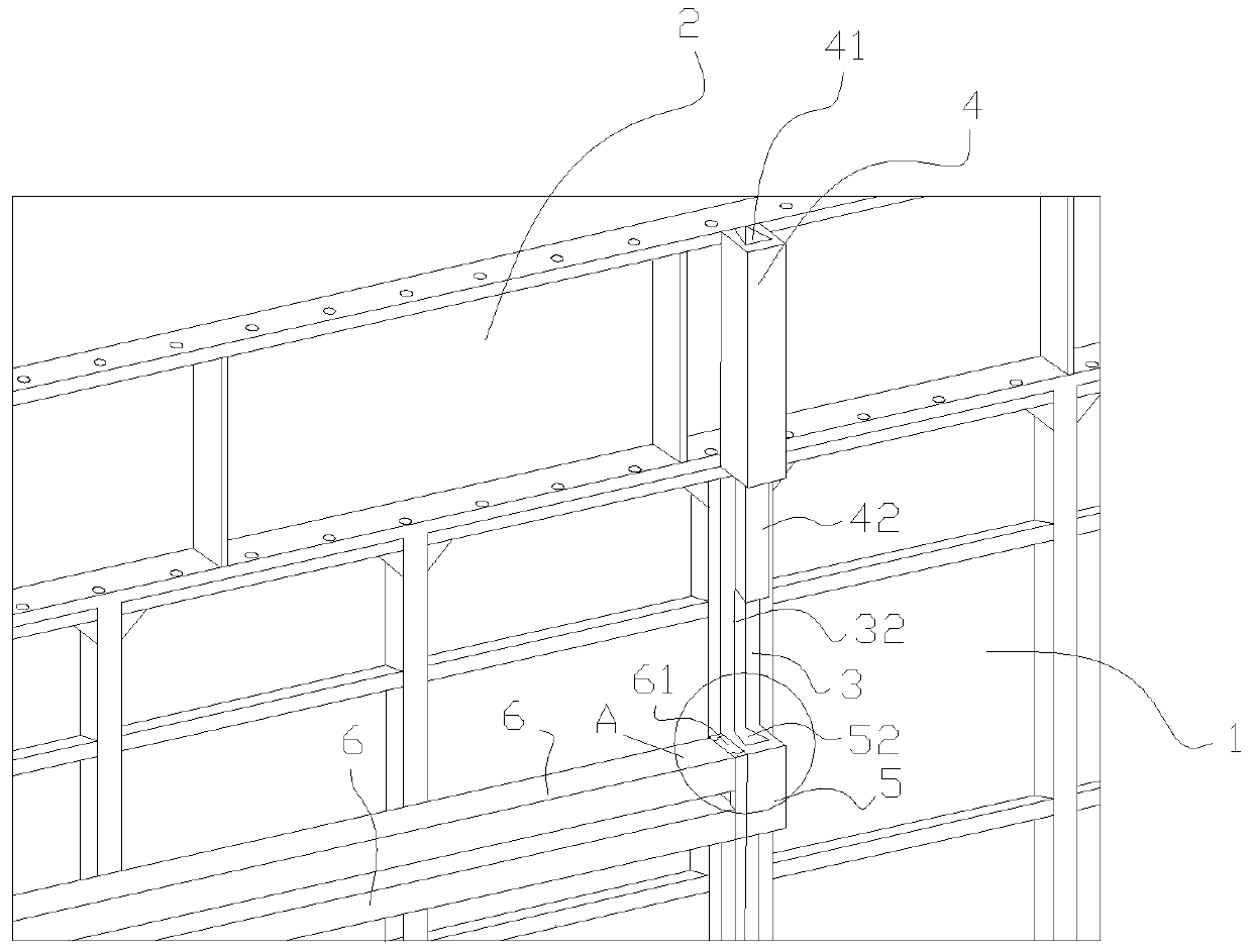 Aluminum formwork vertical profile corrugated joints and aluminum formwork system