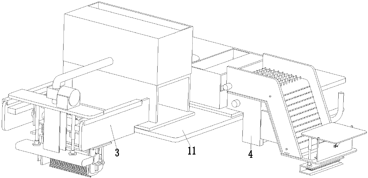 Intelligent repairing construction system for bridge concrete road dust emission road surface