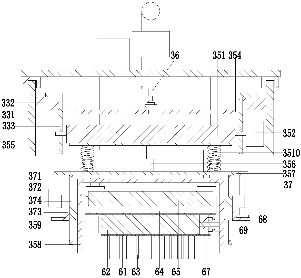 Intelligent repairing construction system for bridge concrete road dust emission road surface