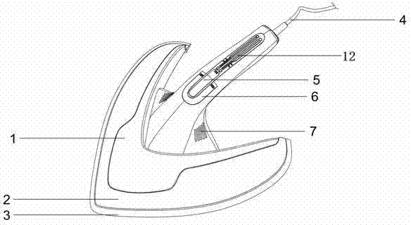 An electric iron that can visually display the ironing effect