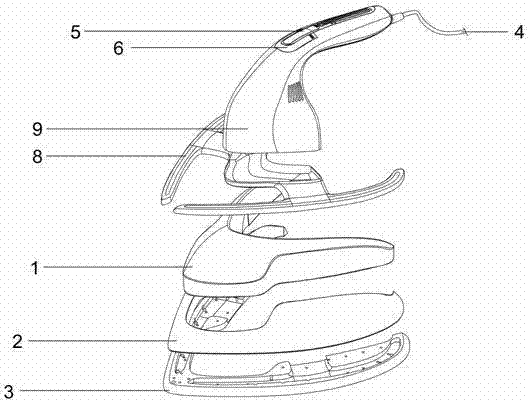 An electric iron that can visually display the ironing effect