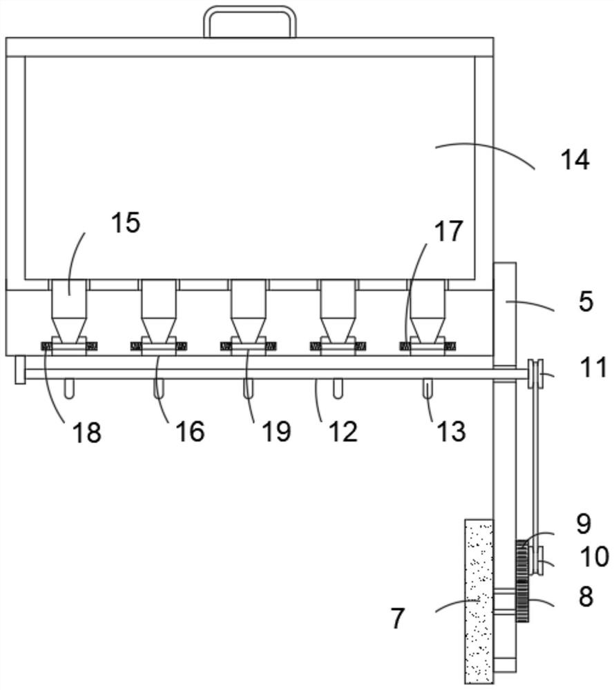 Soil loosening and fertilizing device for ecological forest farms