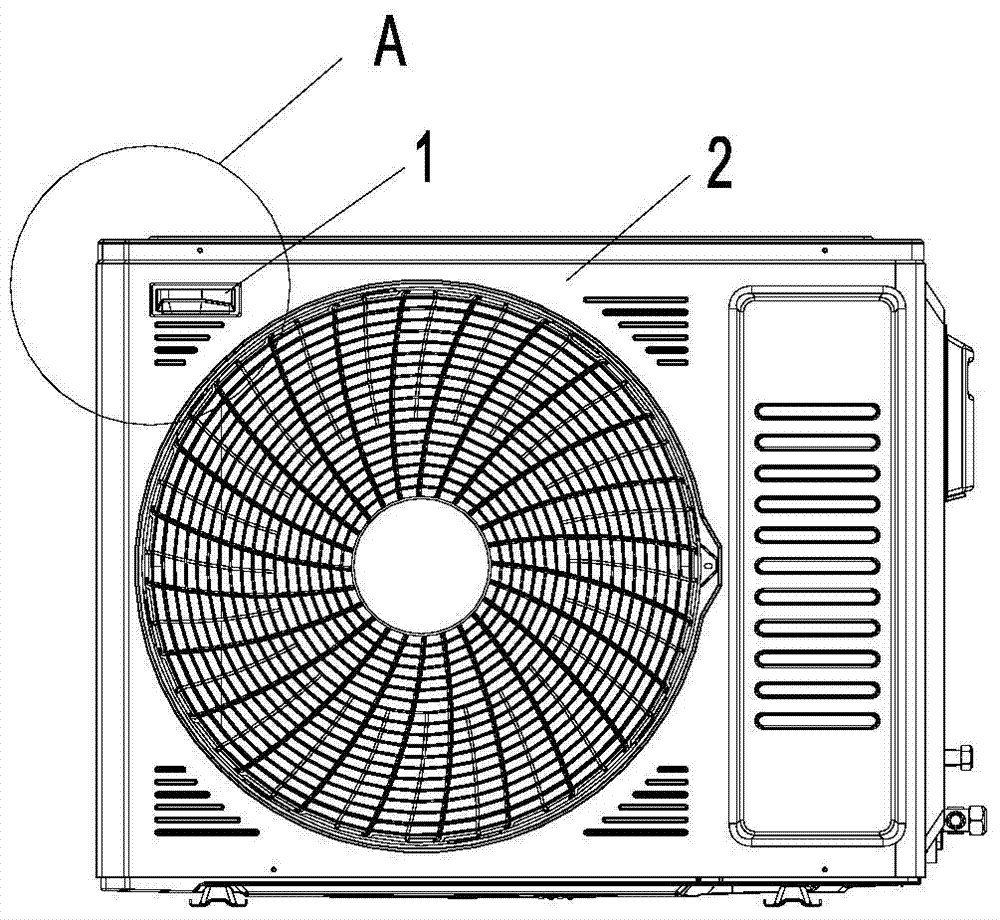 Lifting handle mounting structure of air conditioner outdoor unit and air conditioner