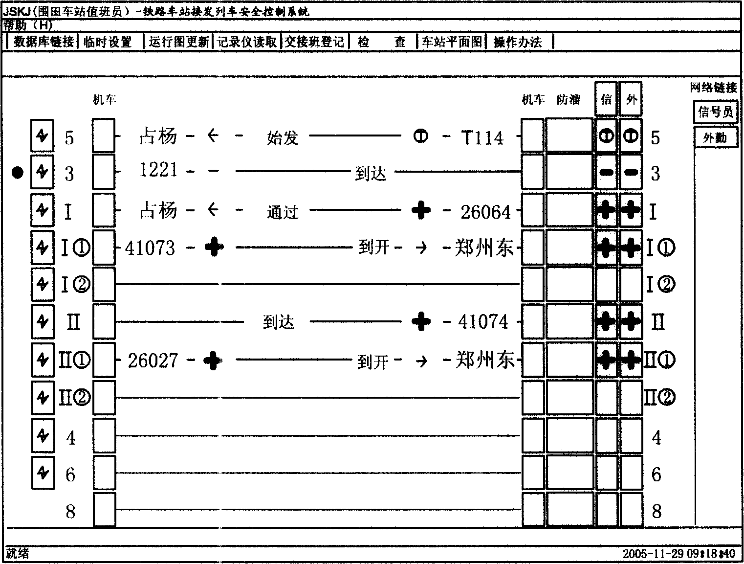 Method and apparatus for security controlling railway station train reception and departure