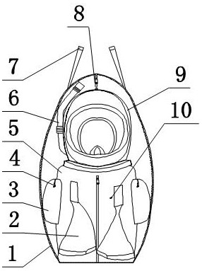 Escape suit for ocean platform personnel and using method