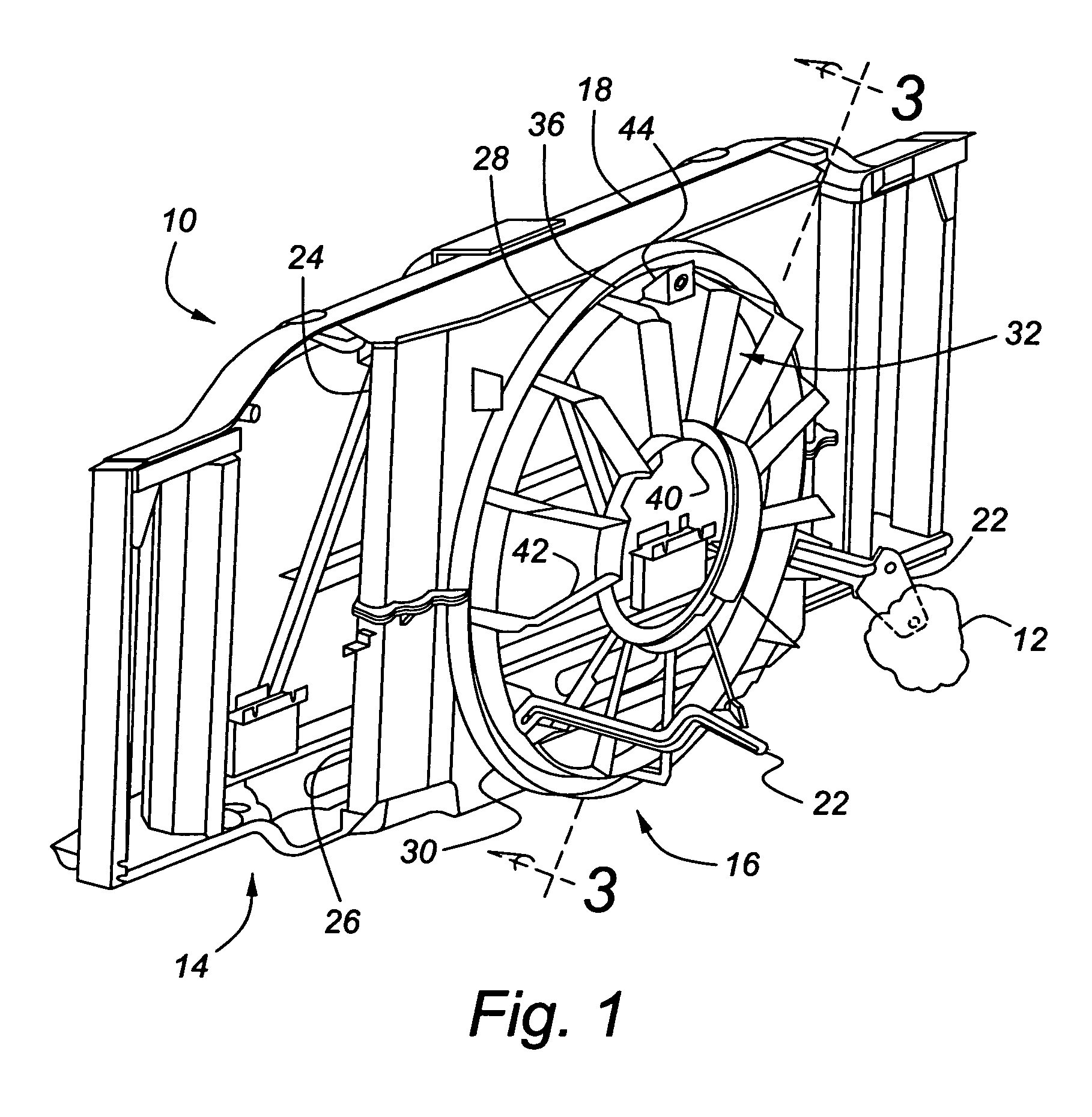 Engine-mounted fan shroud and seal