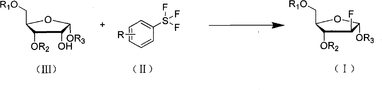 Method for preparing fluoro alpha-D-arabinofuranose compound