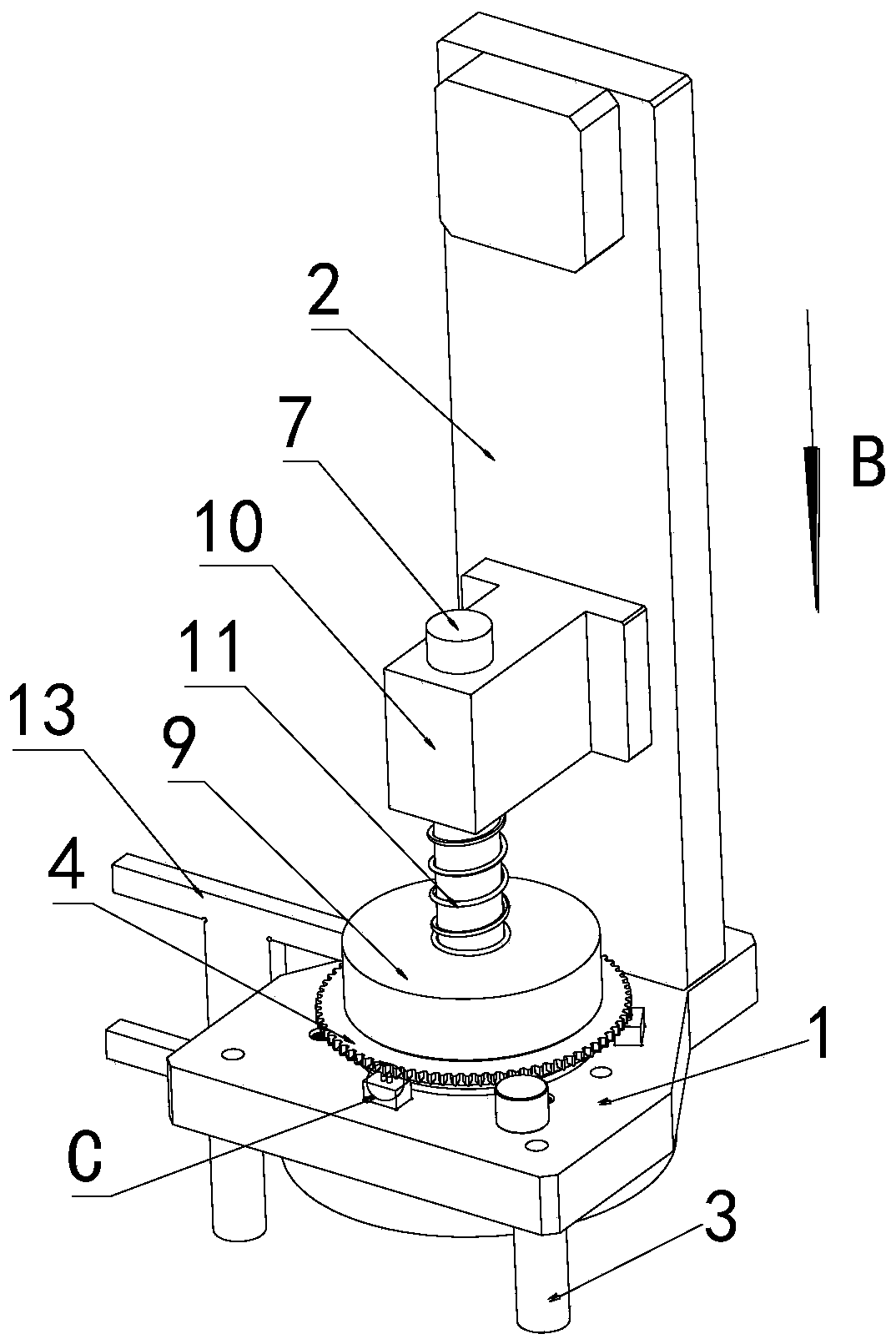 Tooth chamfer tester of tooth ring