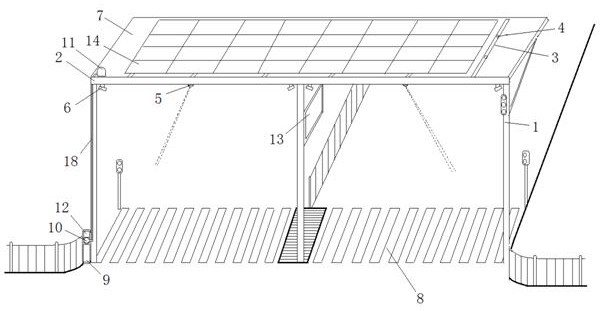 Liquid spraying punishment system for preventing pedestrians from running red light and control method thereof