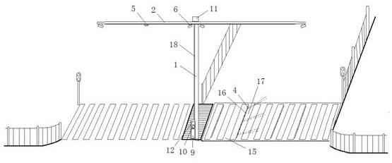 Liquid spraying punishment system for preventing pedestrians from running red light and control method thereof