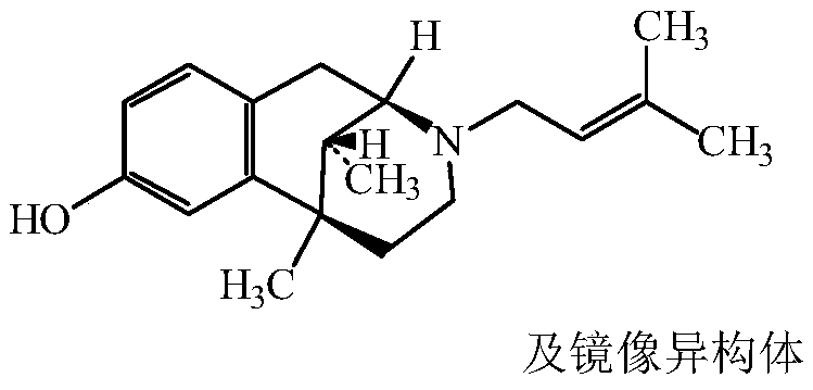 Pentazocine prodrug as well as preparation method and application thereof