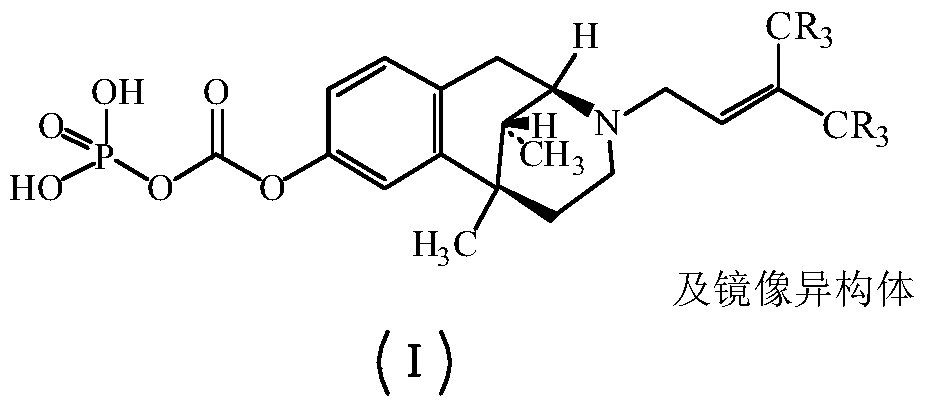 Pentazocine prodrug as well as preparation method and application thereof