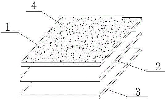 Luminous cork and rubber composite floor and production process thereof