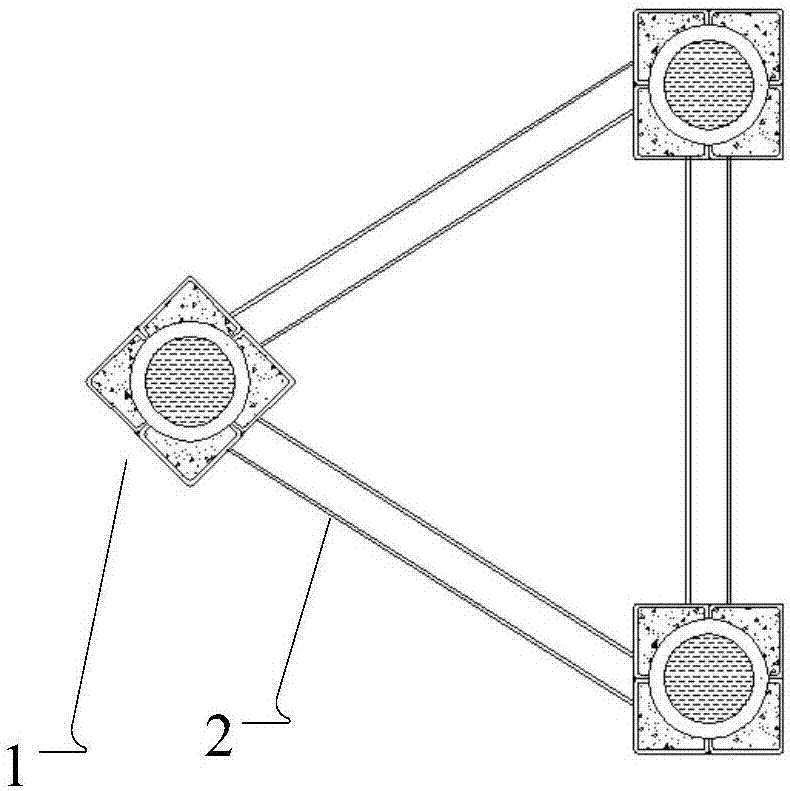 Self-elevating novel latticed pile leg for ocean platform