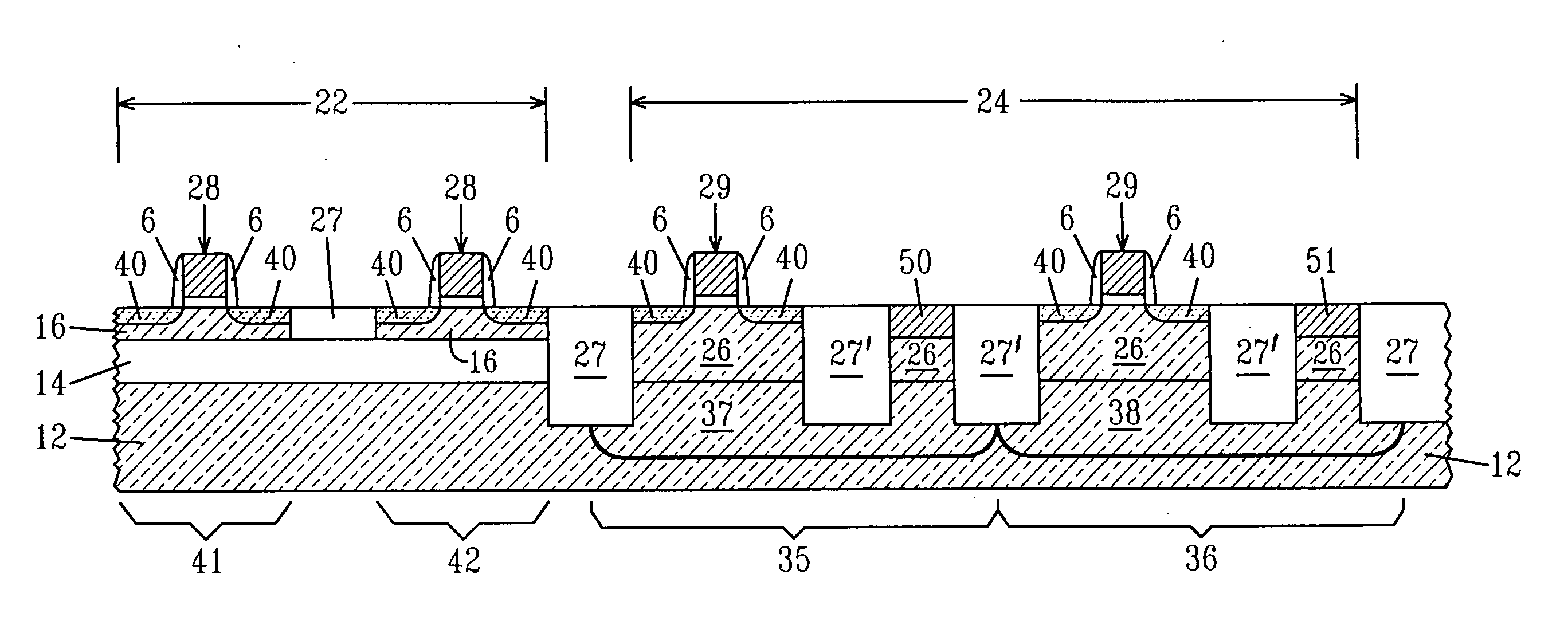 Hybrid crystal orientation CMOS structure for adaptive well biasing and for power and performance enhancement