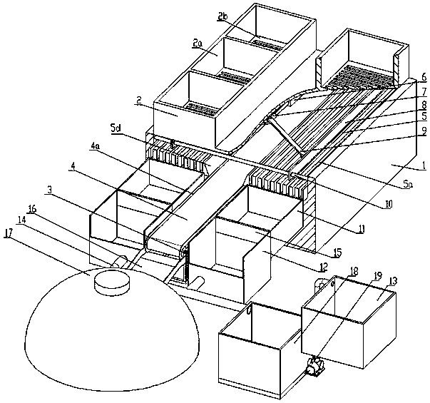 Non-point source pollution treatment device for livestock and poultry breeding waste