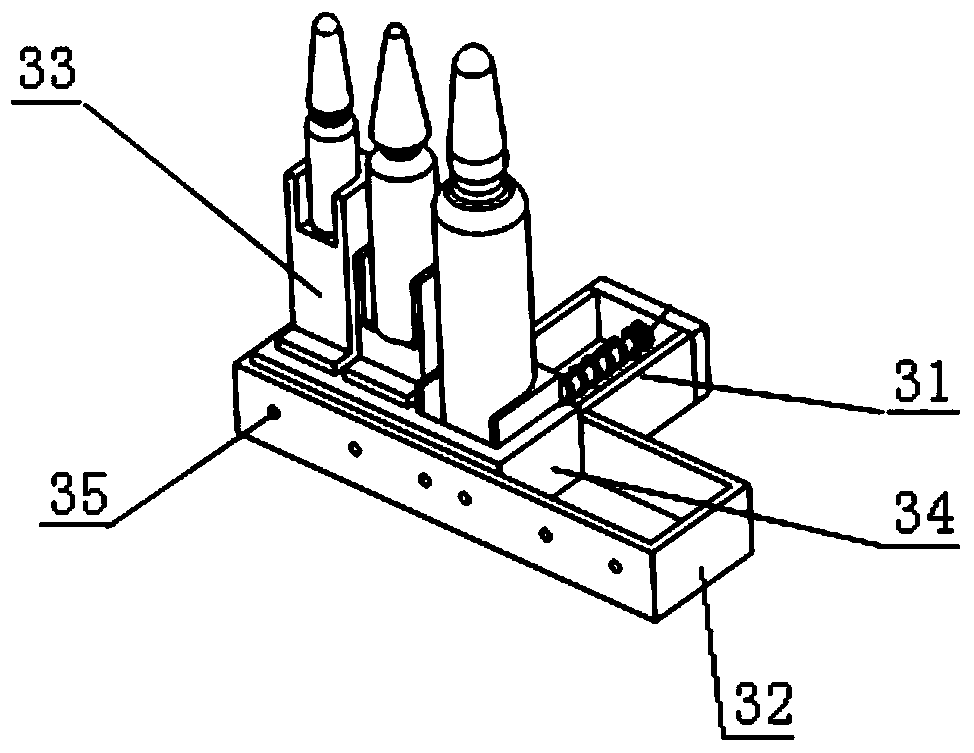 Automatic ampoule bottle opening device replacing bottle in horizontally-pushing mode