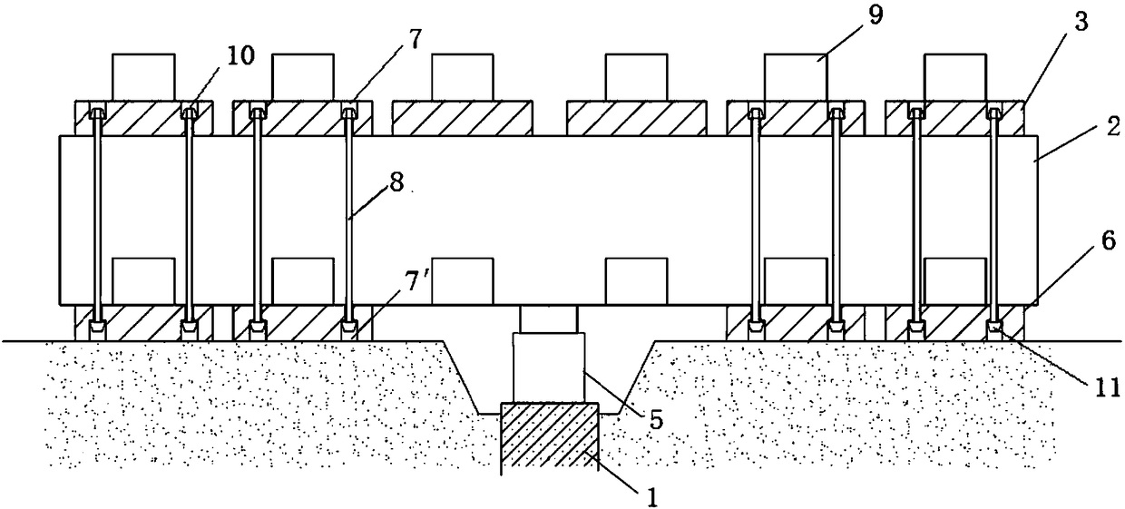 A vertical compression static load test device for engineering piles