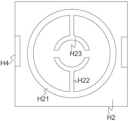 Double-layer antenna provided with T-shaped parasitic oscillator arm