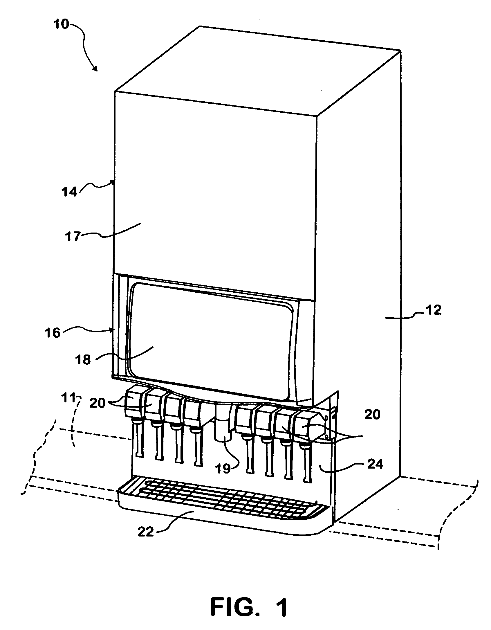 Control system for icemaker for ice and beverage dispenser