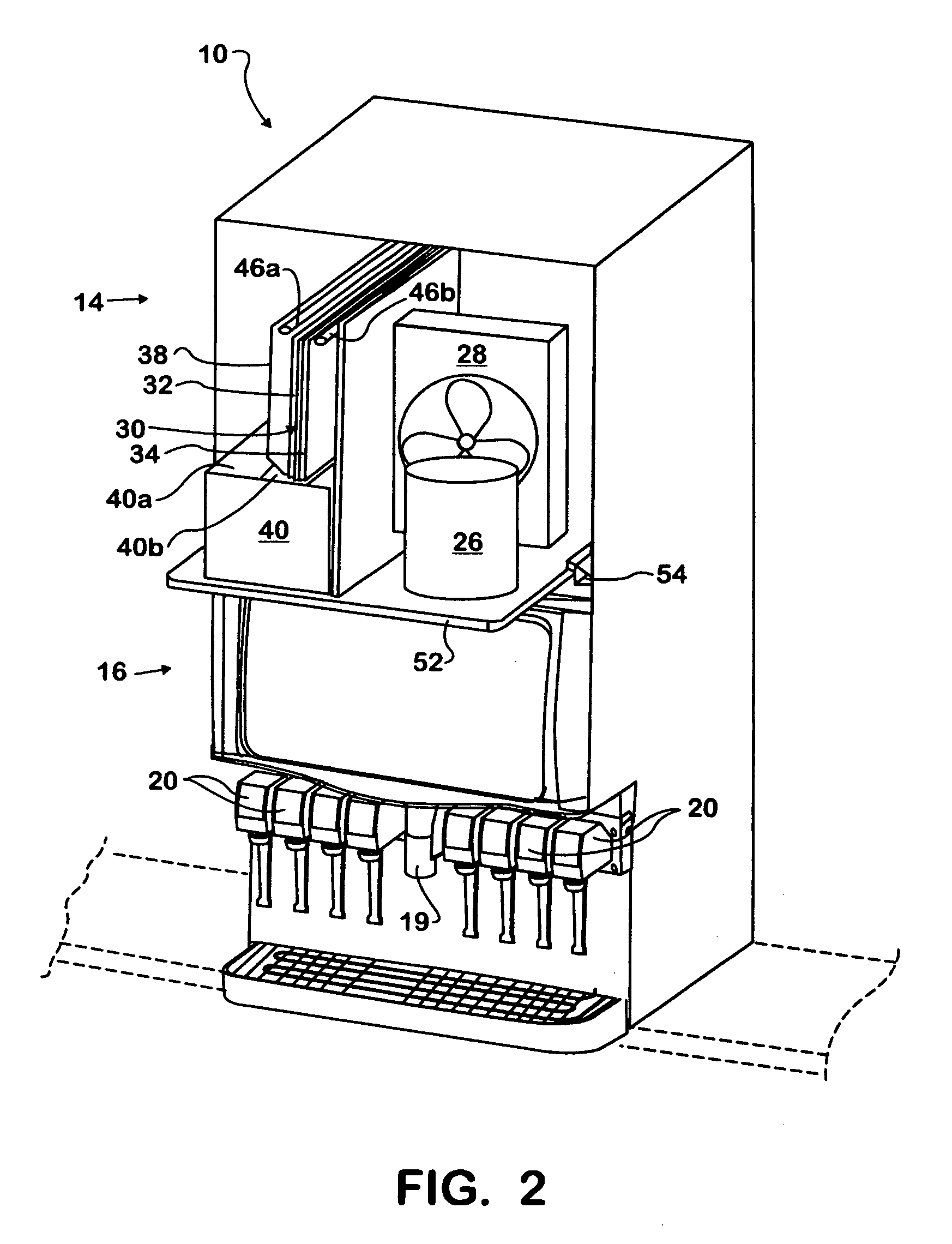 Control system for icemaker for ice and beverage dispenser