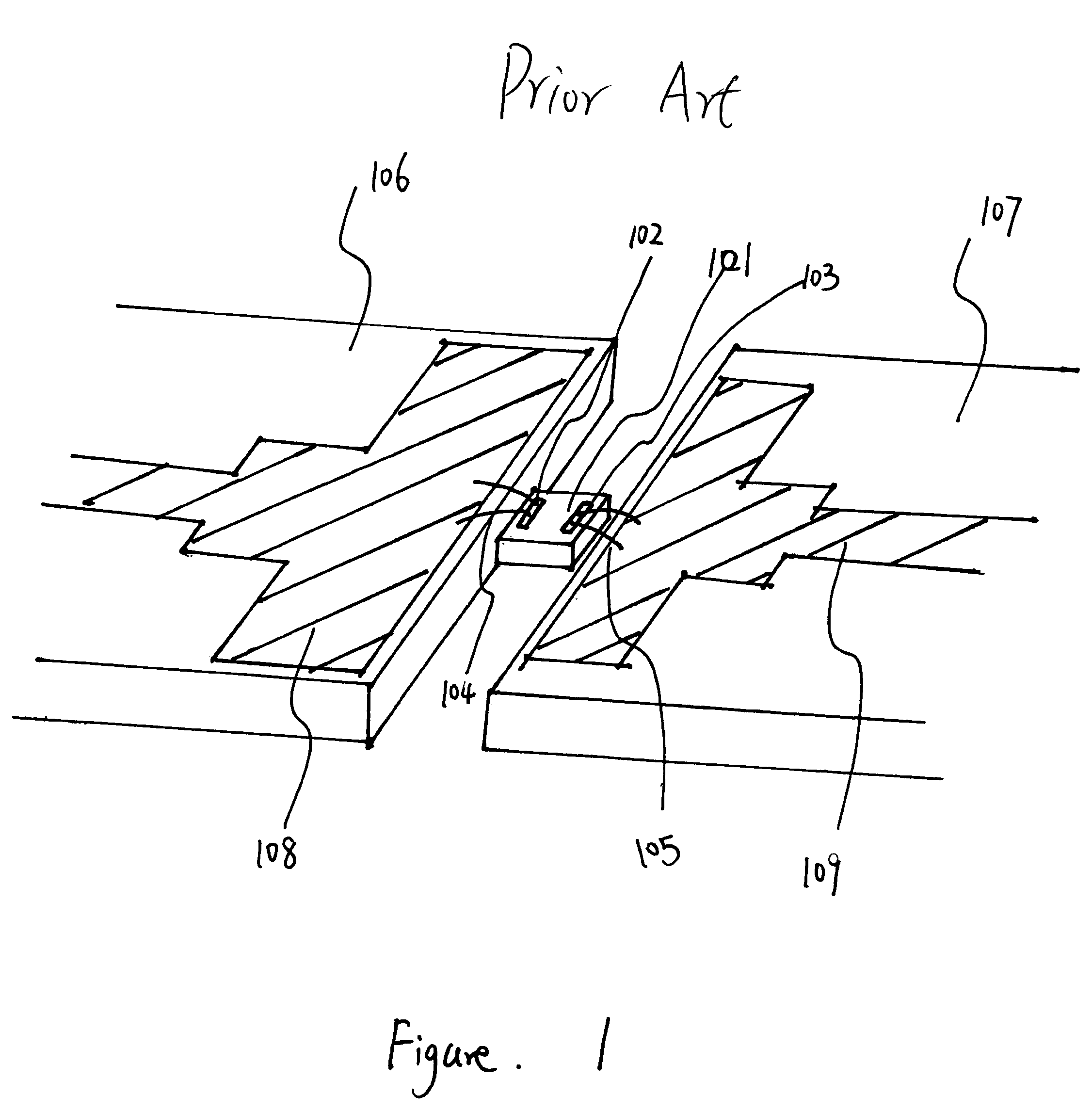 Hybrid broadband power amplifier with capacitor matching network