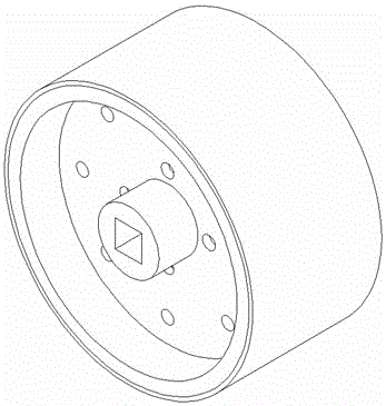 Wheel type permanent magnetic adsorption device