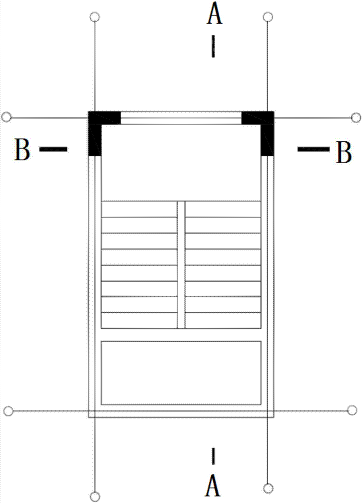 Method for secondary pouring of staircase columns through formwork supporting