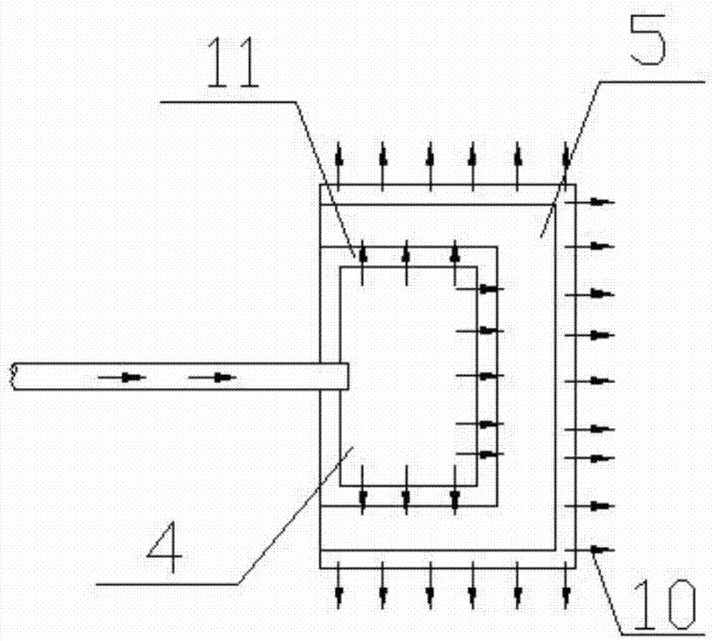 In-situ reduction or control method of sewage discharged from sewage discharge outlet