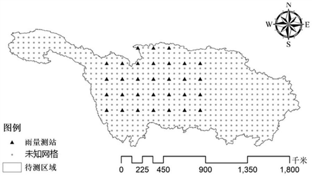 Method and system for deriving precipitation data in areas without data based on copula function