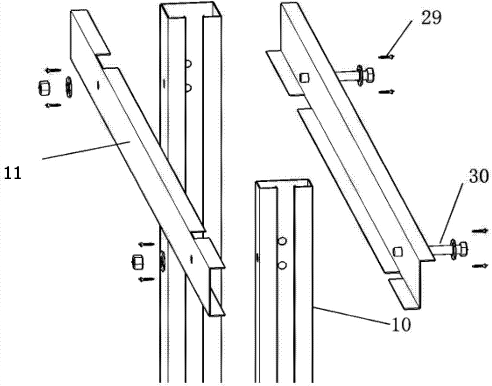 Light steel roof truss with continuous structural beams